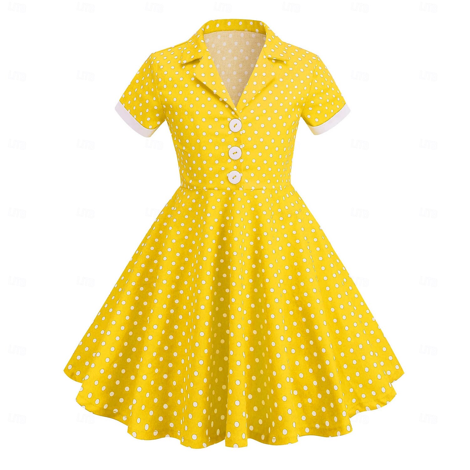 1950s Retro Vintage Rockabilly Midi Swing Dress Flare Dress Short Sleeves Polka dots Fit & Flare Swing Fancy Dress Girls' Carnival Masquerade Vacation Dailywear Kid's Dress Homecoming Dresses Spring 2026 - $35.99 –P10