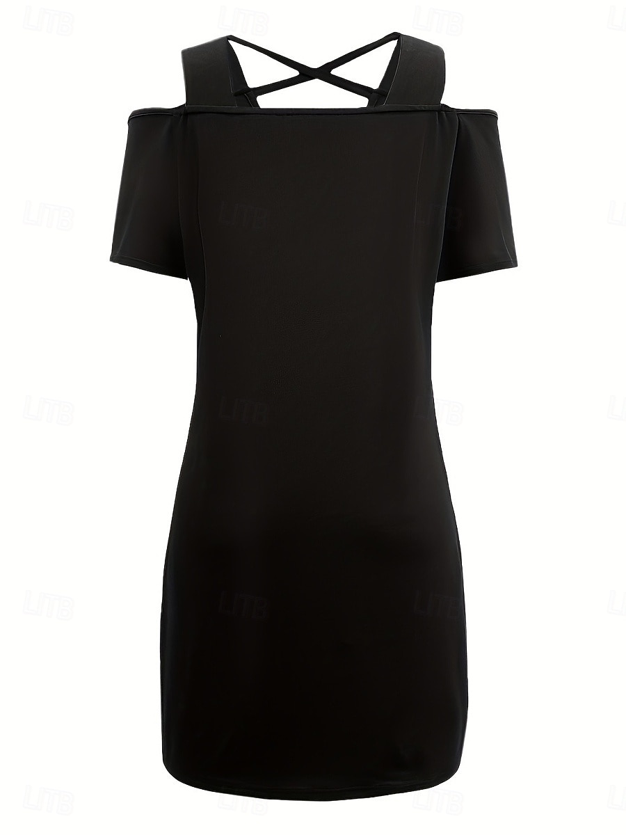 женское простое мини-платье с v-образным вырезом на каждый день для отпуска с коротким рукавом на лето и весну 2026 - $31.99 –P8