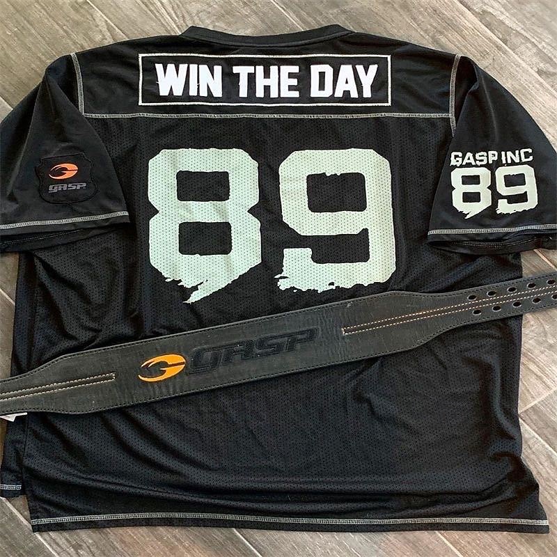 Férfi Szöveg Majica za trčanje Testhetzálló póló Nyár Tavasz Ősz Rövid ujjú Gyors szárítás Tömörítés Nedvességelvezető Edzőterem edzés Aktív képzés Gyakorlat Fekete sportruházat Sportruházat 2026 - $44.99 –P6