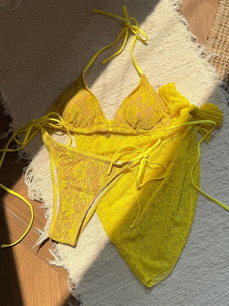 Damen Badeanzug Bikini Dreiteilig Rock Bademode Schlank Rückenfrei Urlaub Strandbekleidung Einfarbig Neckholder Ärmellos Badeanzüge 2026 - $25.99 –P18
