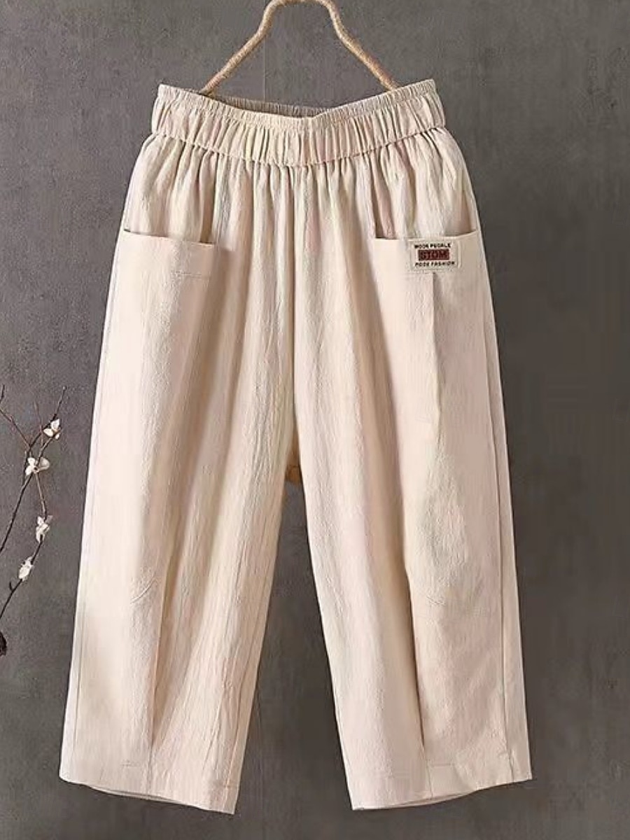 Per donna Pantaloni capri Pantaloncini Estivi Shorts da Spiaggia Pantaloncini larghi Vacanza Moda Streetwear Lunghezza al polpaccio Vita Alta Semplice Tasca Fascia Elastica Comodità Asciugatura del 2026 a $21.99 –P3