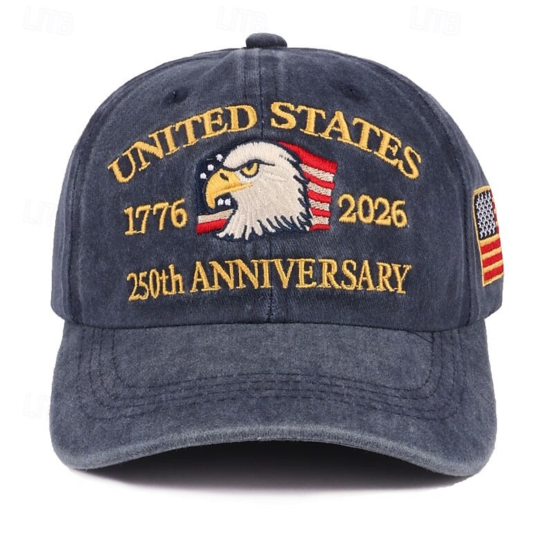 Gorra de Béisbol Águila Bandera estadounidense Retro Antiguo Herencia Patriótico 1776-2026 para Unisexo Adulto Impresión 3D  para Día de la Independencia 4 de julio Exterior Casual Diario Desfile 2026 - $20.99 –P4
