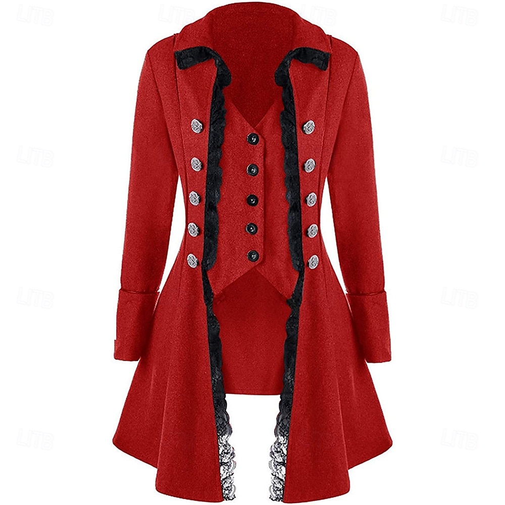 Medieval Renaissance Steampunk Coat Jacket Tailcoat Long Sleeves Princess Fancy Dress Women's Royal Steampunk Event / Party Masquerade Adults' Coat 2026 - $58.99 –P4