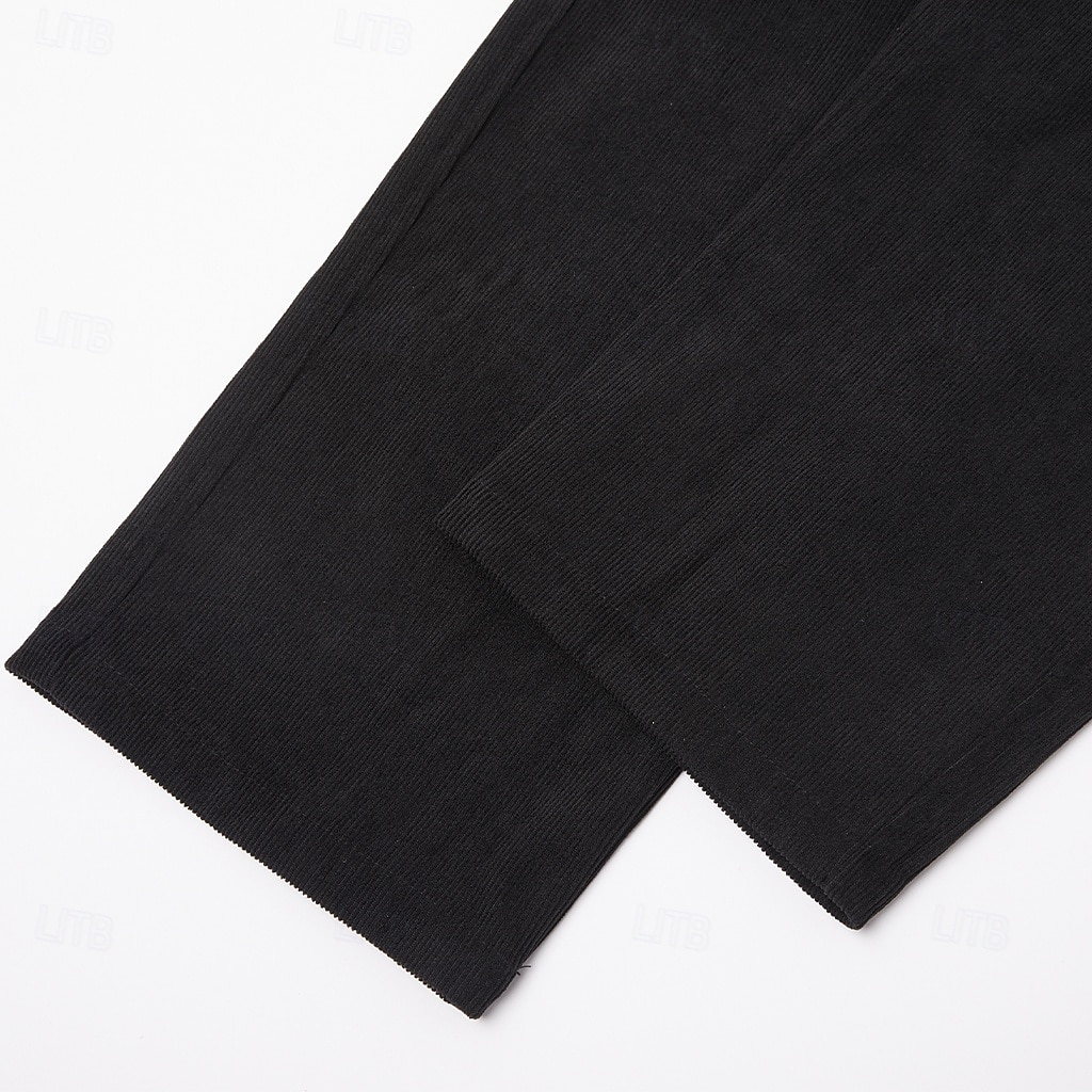 Men's Cargo Pants Cargo Trousers Corduroy Pants Work Pants Suede Pants Patchwork Multi Pocket Straight Leg Plain Moisture Wicking Breathable Full Length Outdoor Daily Fashion Retro Vintage Black Blue 2026 - $39.99 –P14