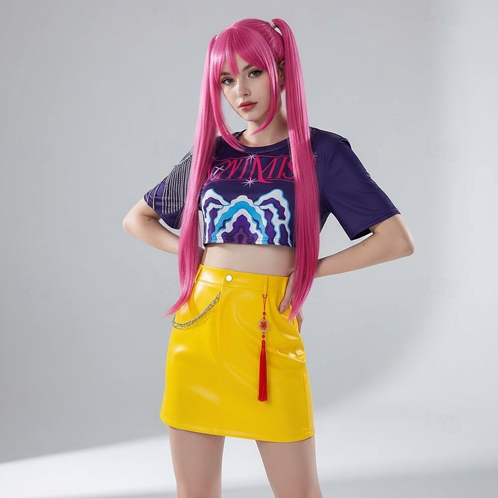 K-pop-inspiroima Korealainen idoli inspiroima Poptähti Asu Naamiaisasut Virtuaalinen idoli for Naisten Aikuiset Halloween Karnevaali Suoritus Comic Con Anime-näyttely 2026 - $42.99 –P1