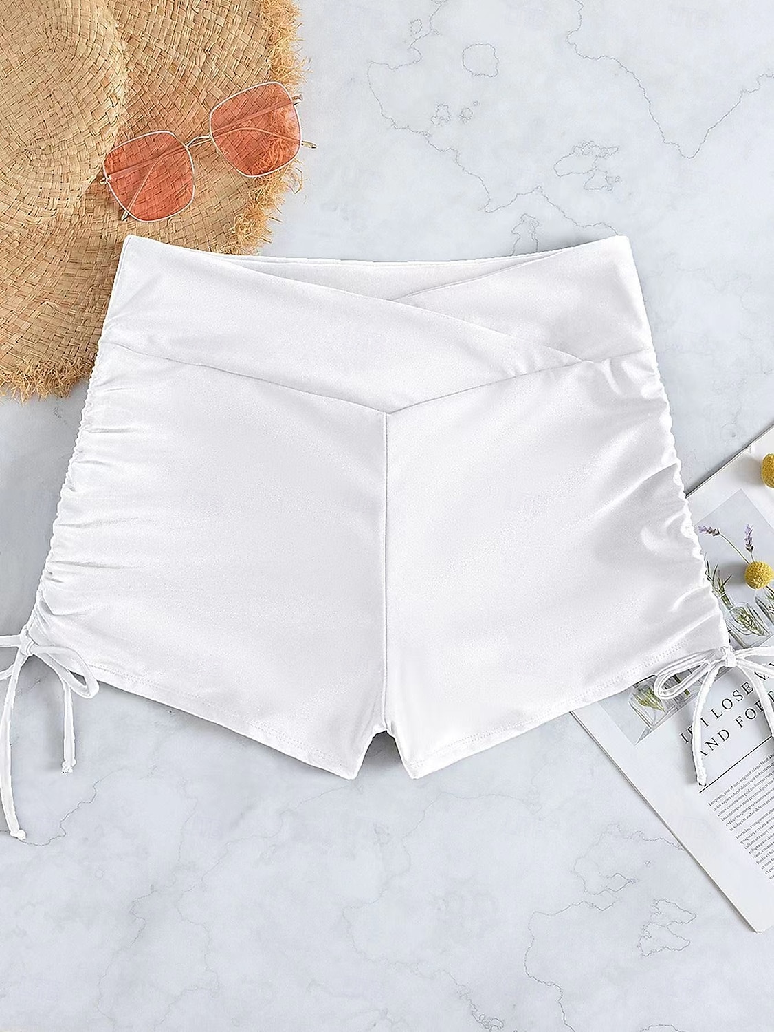 Γυναικεία Μαγιό Ελαστικό μπόξερ σορτς Σορτσάκια Μαγιό Ψηλή Μέση Διακοπές Ρούχα παραλίας Συμπαγές Χρώμα Αμάνικο Μαγιό 2026 - $22.99 –P4