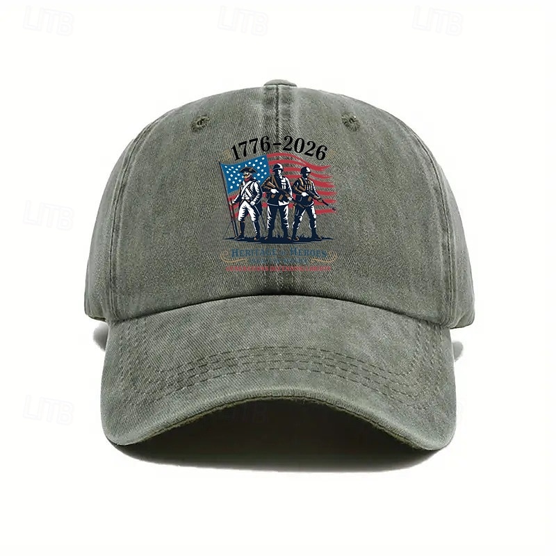 Gorra de Béisbol Bandera estadounidense Retro Antiguo Herencia Patriótico 1776-2026 para Unisexo Adulto Impresión 3D  para Día de la Independencia 4 de julio Exterior Casual Diario 2026 - $15.49 –P4