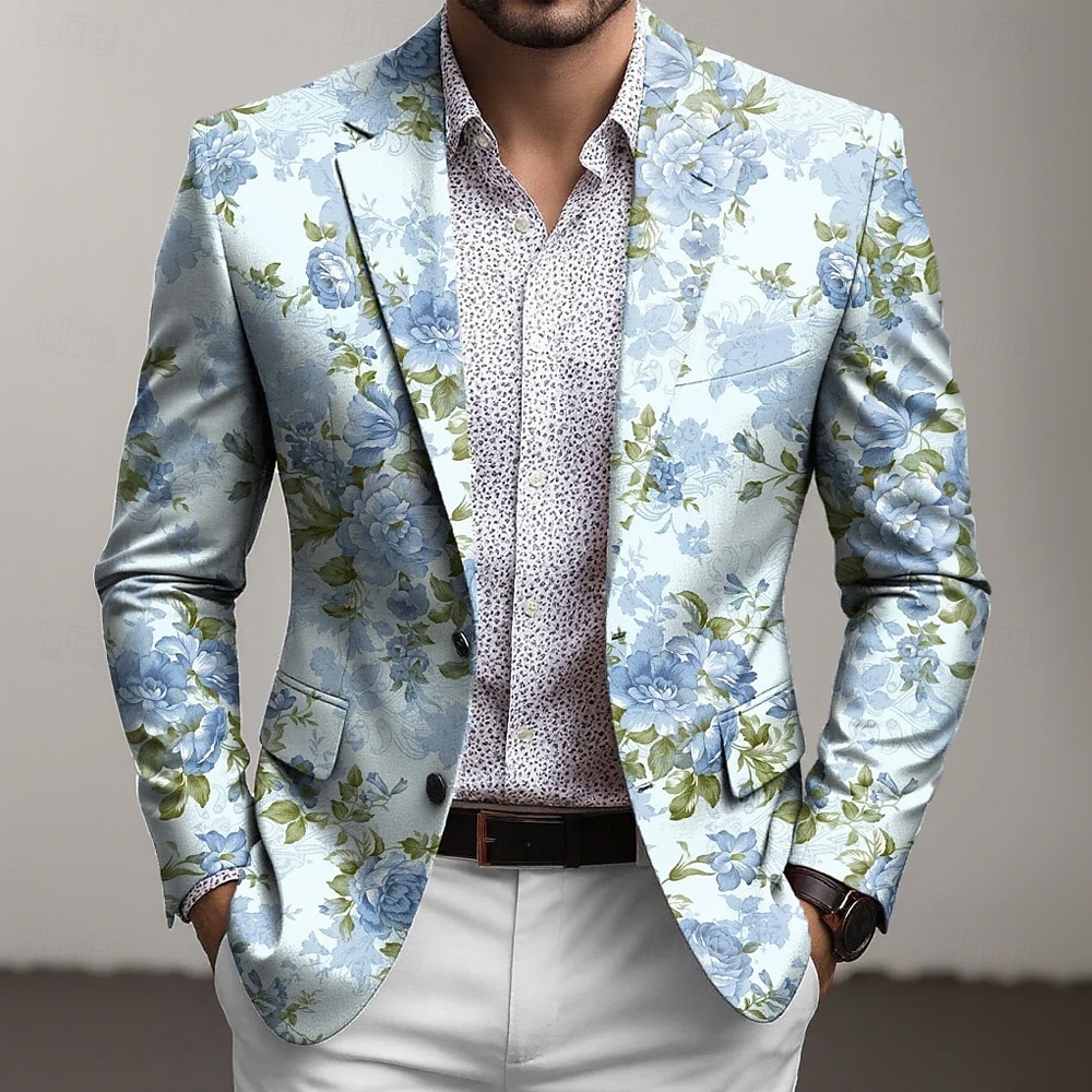 Homme Imprimé Floral Veste blazer Manteau Mode Confortable Respirant Artistique Occasionnel Quotidien Formel Tenue de soirée Impression 3D Boutons Multi-poches Automne & Hiver Printemps Cranté manche de 2026 ? $85.99 –P2
