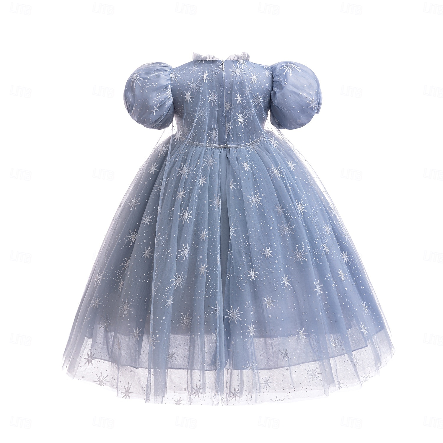 Buchwoche 2026, Mädchenkleid, einfarbig, Kurzarm, lässig, festlich, modisch, süß, Polyester, Sommer, ab 4 Jahren, hellgrau 2026 - $58.99 –P3
