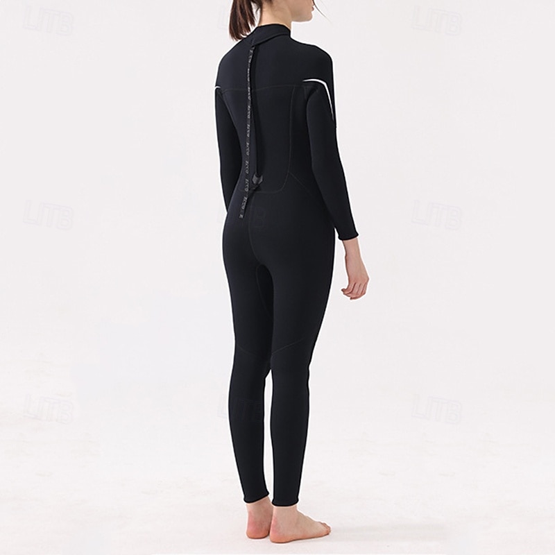 Per donna Muta in neoprene da 3 mm Tuta termica integrale Tinta unita Termico Addensato Protezione UV Manica Lunga Costume da Bagno Costume da bagno Surf Immersione Snorkeling Primavera del 2026 a $115.99 –P4