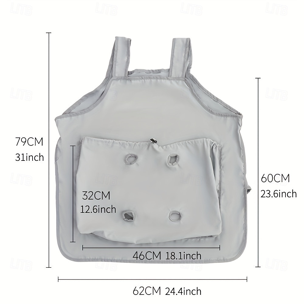Scratch-Resistant 1 Summer Cat Grooming Apron with 4 Fixed Holes | Portable Pet Cage Bag, Cat Care Bib for Nail Trimming, Ear Cleaning, Cool Comfortable 2026 - $22.99 –P5