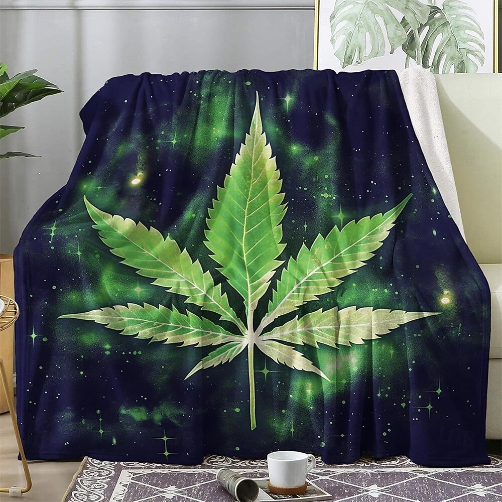 Blanket Fleece Throw Blanket for Couch Weed Leaf Classic Modern 3D Sofa Bed Decorative Warm Blanket Home Decor 2026 - $25.99 –P5