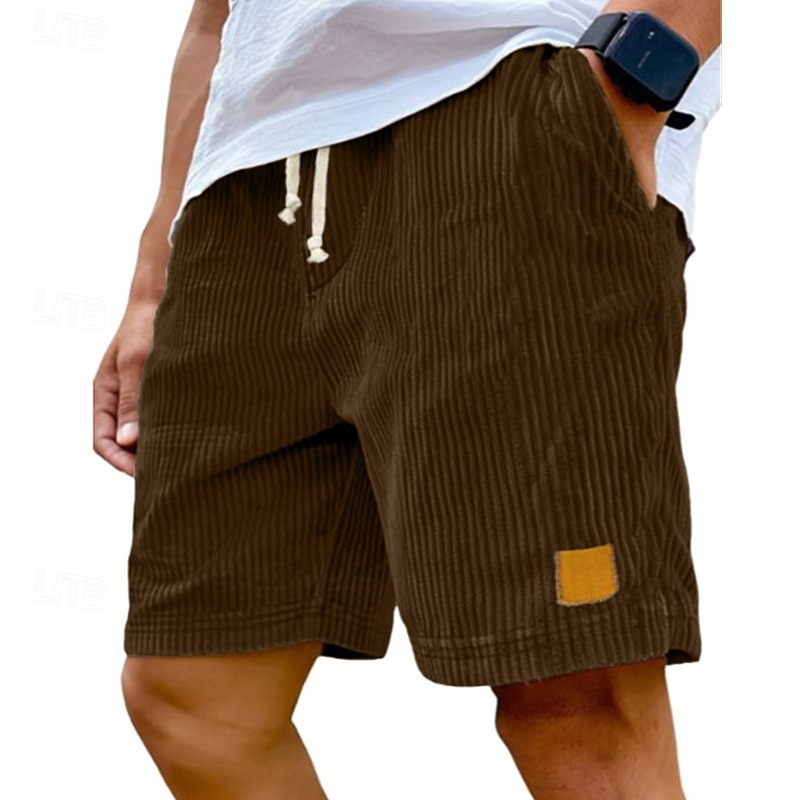 Per uomo Pantaloncini Estivi Pantaloncini casual Pantaloncini di velluto a coste Tasca Coulisse Elastico in vita Semplice Comodità Traspirante Corto All'aperto Vacanza Canotta sportiva Casual Nero del 2026 a $20.99 –P2