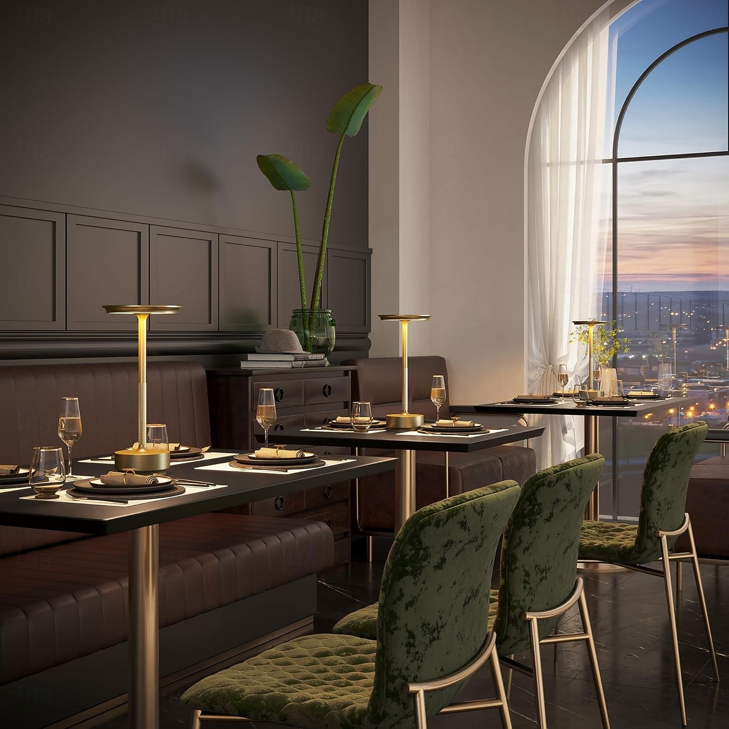 1 opakowanie bezprzewodowych lamp stołowych, ładowalnych, przenośnych lamp zasilanych baterią 5000 mAh, 3-kolorowa lampa stołowa LED z płynnym przyciemnianiem i funkcją pamięci, do użytku na zewnątrz/w jadalni/na patio/w restauracji 2026 - $45.99 –P4