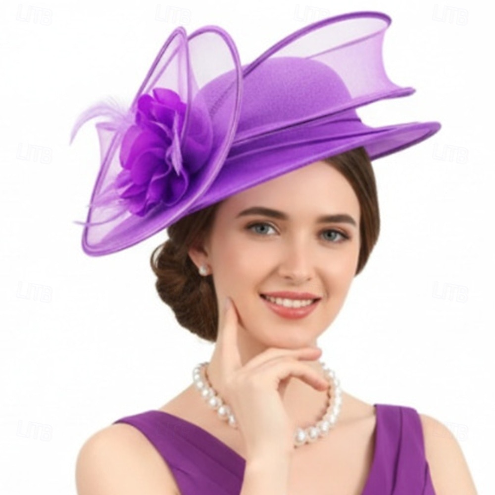 Derby Hut Kirchenhut Kentucky Derby Hut Dame Edelfrau Kostüm Damen Maskerade Derby Ascot Pferderennfestival Erwachsene Kopfschmuck Ganzjahres 2026 - $39.99 –P6