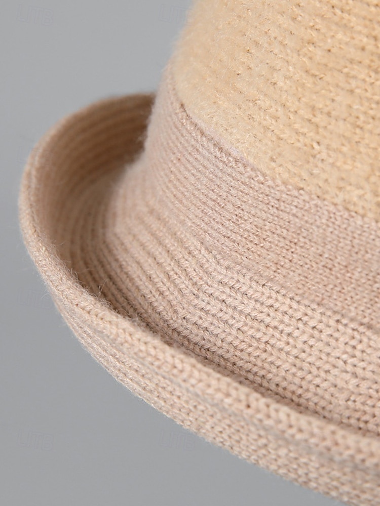 Женская шерстяная фетровая шапка с плюшевым помпоном в виде цветка, доступна в нескольких цветах, идеально подходит для зимы и повседневной носки. 2026 - $14.99 –P8