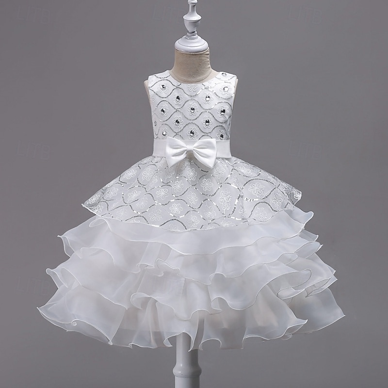 Blumenmädchenkleid Mädchen Formelle Kleidung Hochzeitskleidung Party Hochzeit Formell Mode Prinzessin Schön Kleid für die Erstkommunion Netz Einfarbig Ärmellos Rundhalsausschnitt Blau Weiß Ab 4 Jahren 2026 - $36.99 –P7