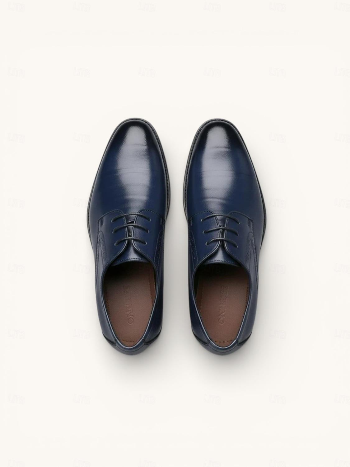męskie granatowe buty typu oxford ze sztucznej skóry – stylowy, sznurowany design do noszenia w pracy i na formalne okazje 2026 - $46.99 –P3