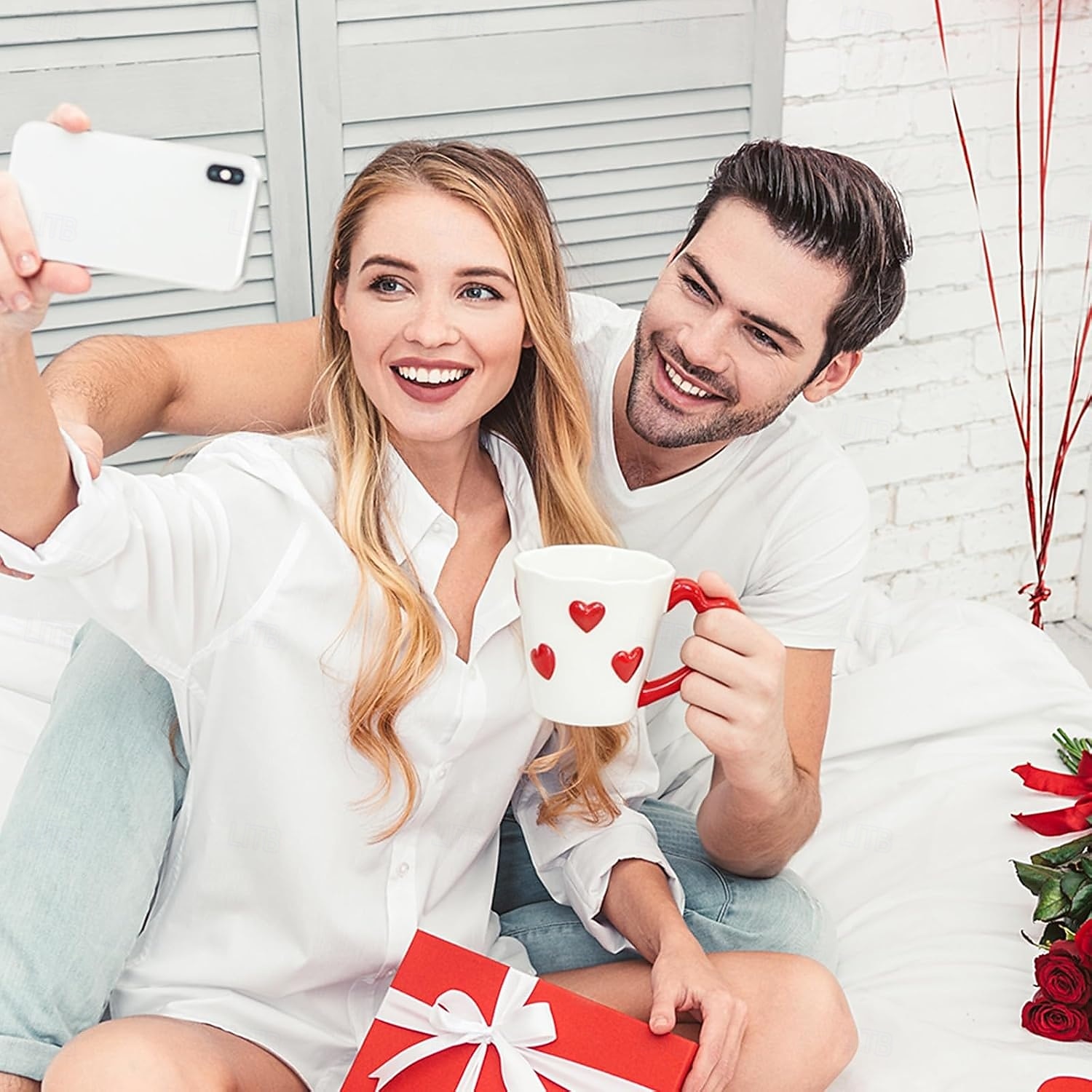 Heart-Shaped Coffee Mug – Cute Ceramic Cup with Red Hearts, Valentine's Day Themed Tea Mug for Gifts, Home Decor, Office, Couples, Love Gifts, Birthday, Wedding, and Romantic Decorations 2026 - SGD S$28.45 –P4