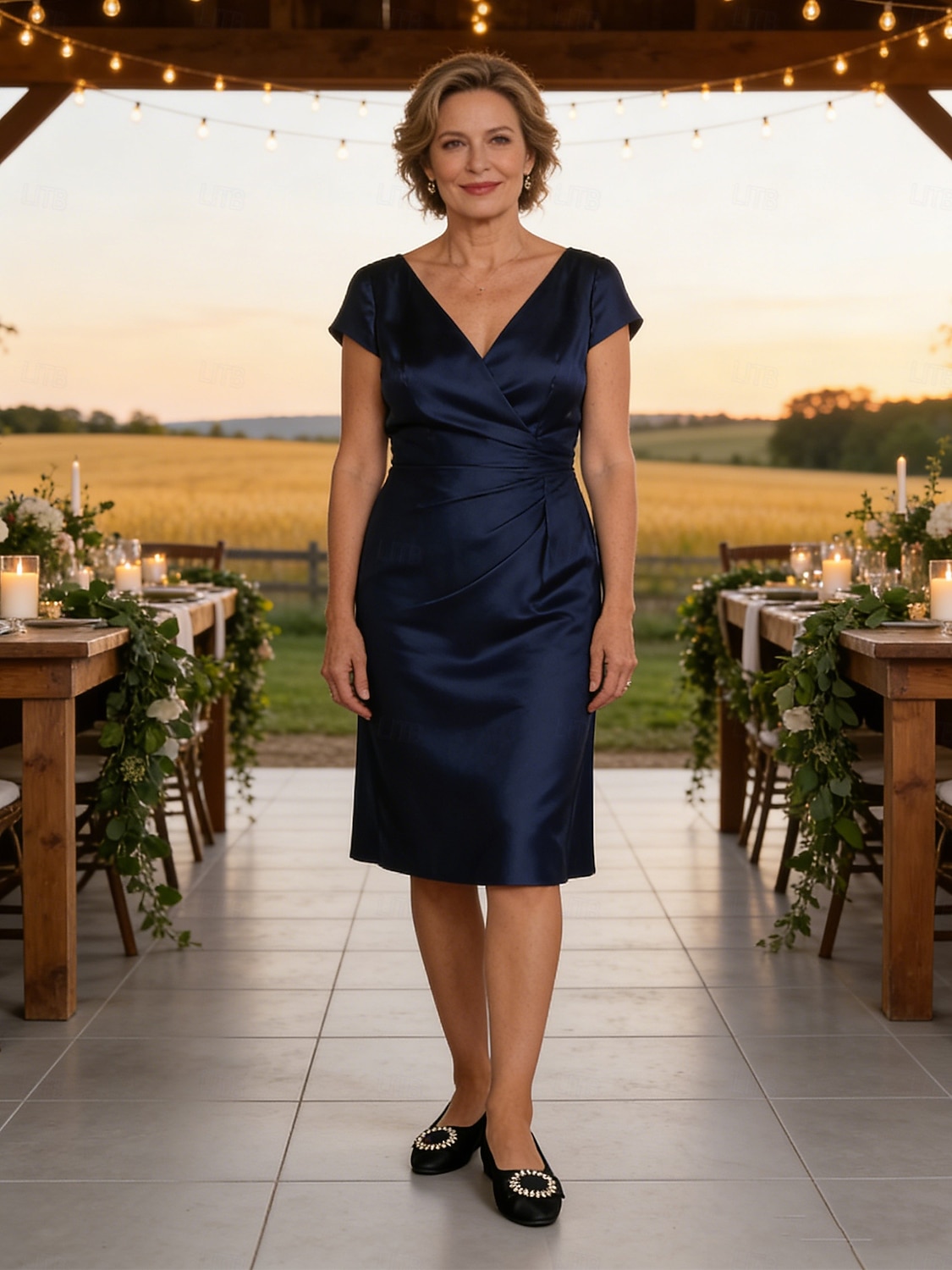 Γυναικεία μαύρα φλατ παπούτσια με αγκράφα και στρας, κομψά χαμηλοτάκουνα παπούτσια για τη μητέρα της νύφης σε ρουστίκ γάμους σε αχυρώνα 2026 - $24.99 –P1