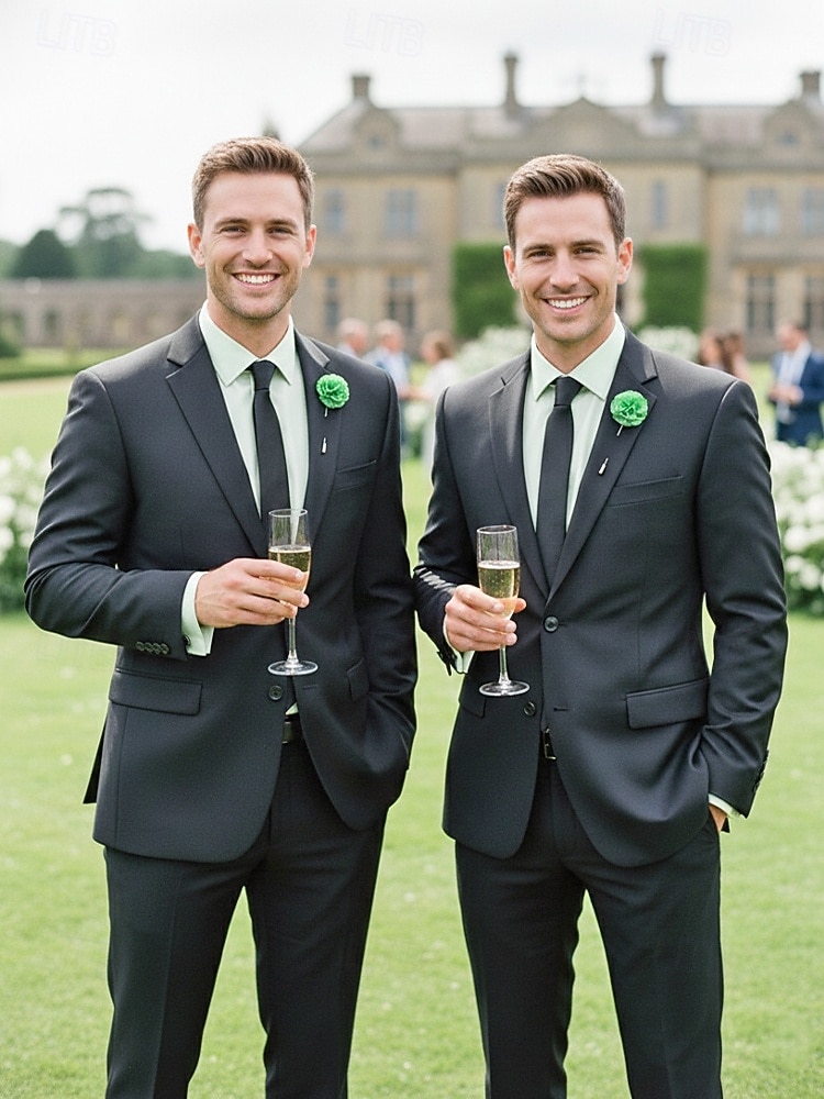 Anstecknadel aus Polyester mit Blumenmuster für Herren, mehrfarbige Stoffblume, eleganter minimalistischer Stil für Trauzeugen, Hochzeiten, formelle Abendessen, Bankette und Abendveranstaltungen 2026 - $7.99 –P4