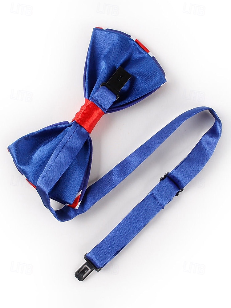 Vereinigte Staaten 250. Jubiläum Herren patriotisches Krawatte  Fliege Set Polyester Amerikanische Flagge Design klassischer formeller Stil für USA Unabhängigkeitstag Paraden Partys  Feierlichkeiten 2026 - $14.99 –P8