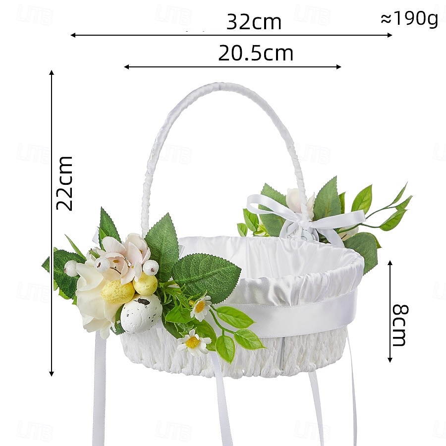 2-pakke påske fruktkurver vårutflukt håndholdt blomsterkurv vestlig stil bryllup blomsterdreng sprer blomsterkurv veving bryllup godteriblomstkurv 2026 - $31.99 –P8