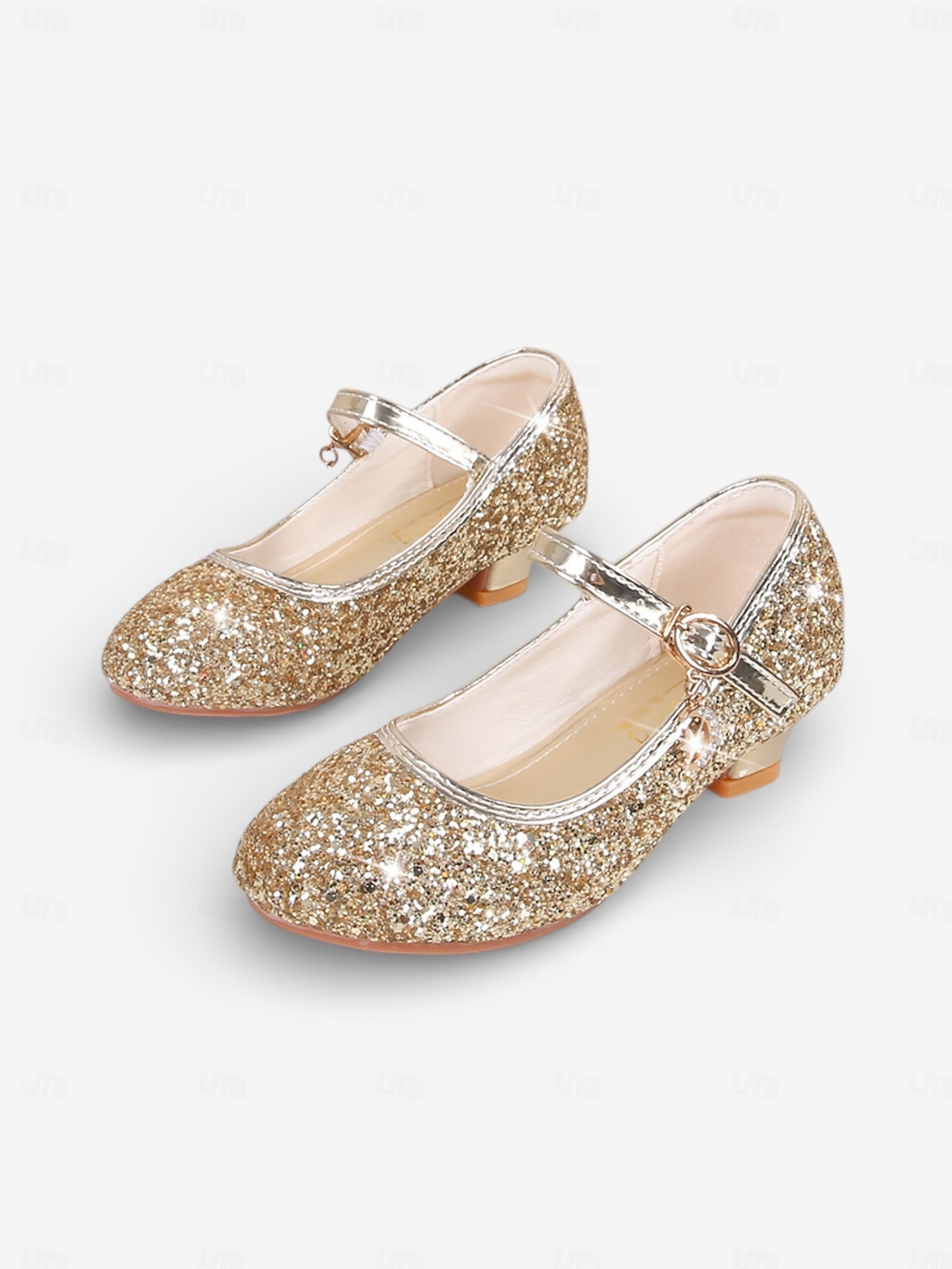 Pantofi Mary Jane cu sclipici pentru fetițe, cu toc jos, față strălucitoare și curea cu cataramă sigură, pantofi eleganți în stil prințesă pentru fete, pantofi perfecți pentru fetițe de nuntă și 2026 - $32.99 –P3