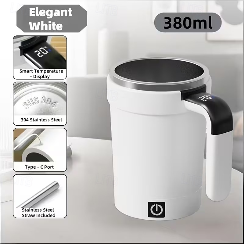 Magnetic Blending Coffee Cup with Straw Lid, 304 Stainless Steel Mixer, 7000 RPM Fast Blending for Smoothies & Coffee, USB-Rechargeable for home/Office/Travel (Hot/Cold Drinks) 2026 - $23.99 –P17