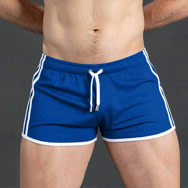 Men's Active Shorts Shorts Casual Shorts Mesh Plain Solid Quick Dry Breathable Short Outdoor Vacation Gym Sports Sport Blue Black Micro-elastic 2026 - $14.99 –P1