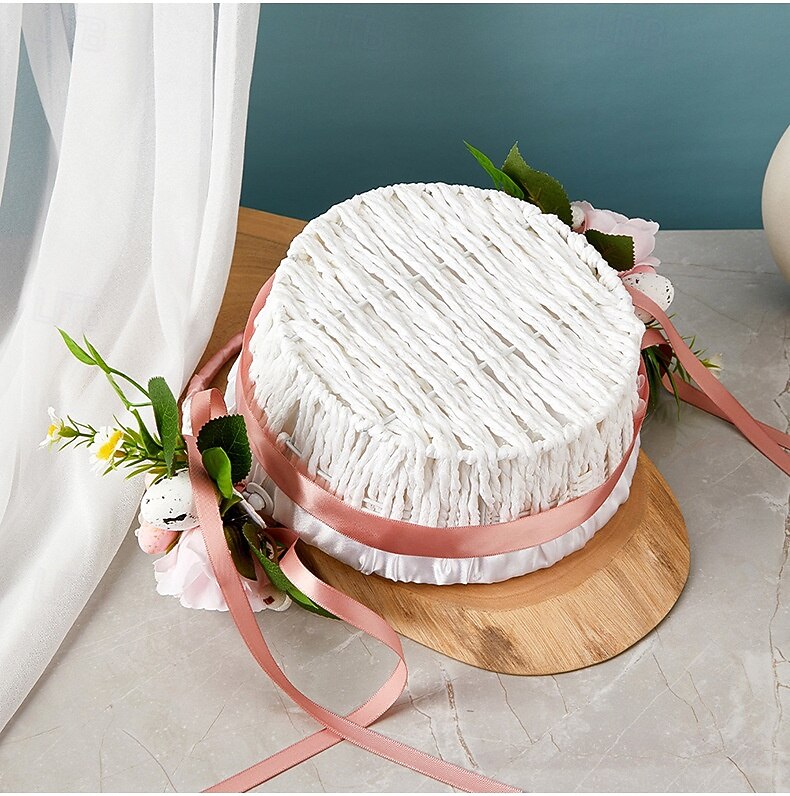 2-pakke påske fruktkurver vårutflukt håndholdt blomsterkurv vestlig stil bryllup blomsterdreng sprer blomsterkurv veving bryllup godteriblomstkurv 2026 - $31.99 –P7