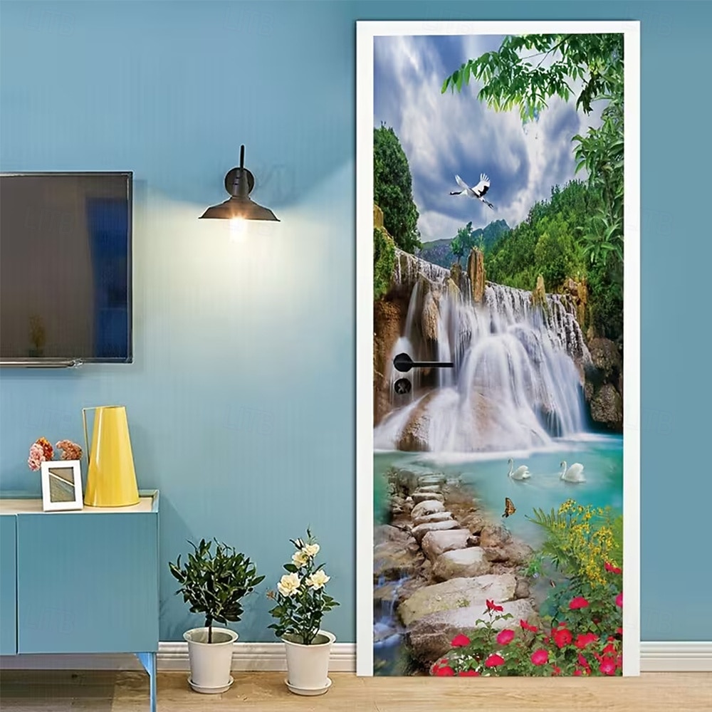 Bannière 3D représentant une vieille ruelle, des escaliers en pierre, une vue de rue méditerranéenne, un rideau de porte réaliste et pittoresque, idéal pour la décoration de votre porte d'entrée. de 2026 ? $17.99 –P9