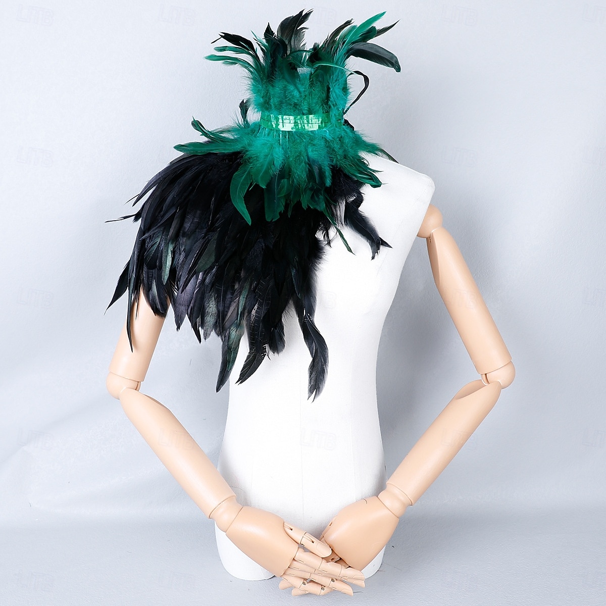 Accessori Samba Carnevale 2026 Rio Carnevale Mantello Stola Piume Bianche Donna con Collo Alto Costume per Festival in Brasile del 2026 a $18.99 –P20