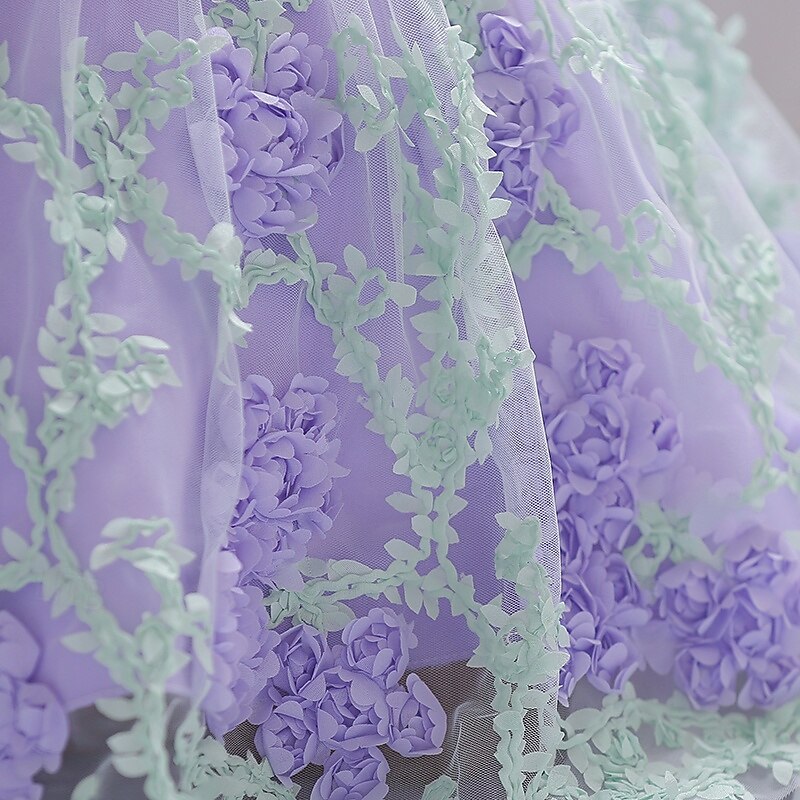 Bambini Ragazze Vestito da Festa Tinta unica Senza Maniche Compleanno festa di Natale Ricamato Principessa Dolce Poliestere Midi Vestito da Festa Estate Primavera 4-12 Anni Giallo Rosa Azzurro cielo del 2026 a $33.99 –P3