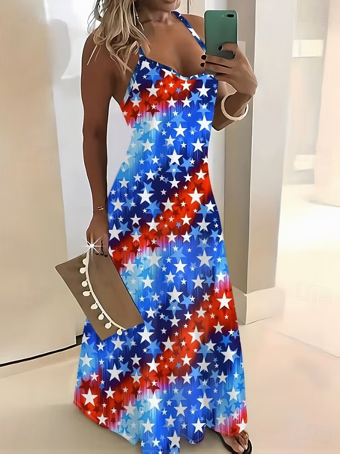 blue dress for baby girl Women 4th Of July Outfit American Flag Star Striped Dress for Patrioti –  Sun Baby