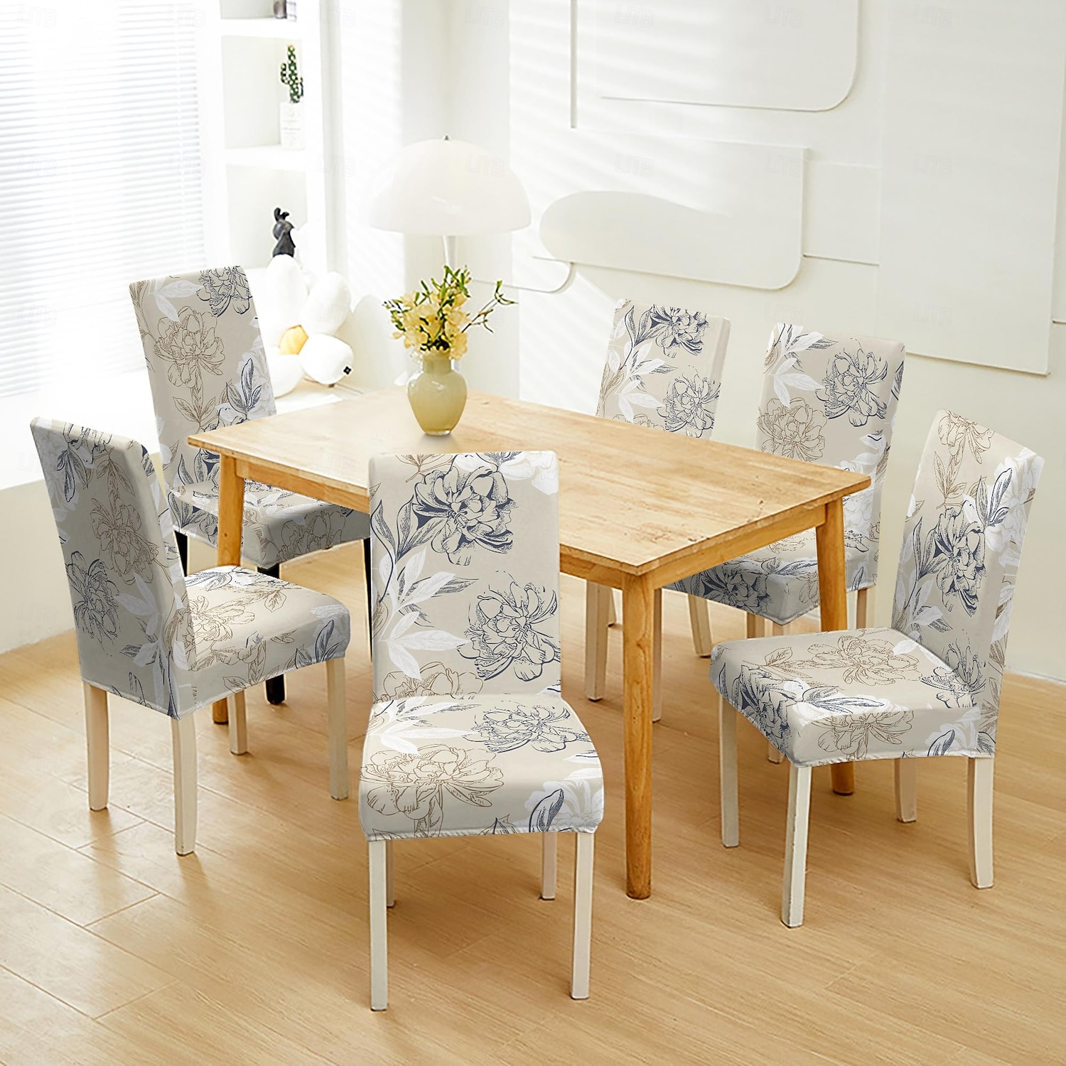 Voděodolný potah na jídelní židli, potah na stoličku, potah na židli s geometrickým potiskem, polyesterové potahy 2026 - $15.99 –P2