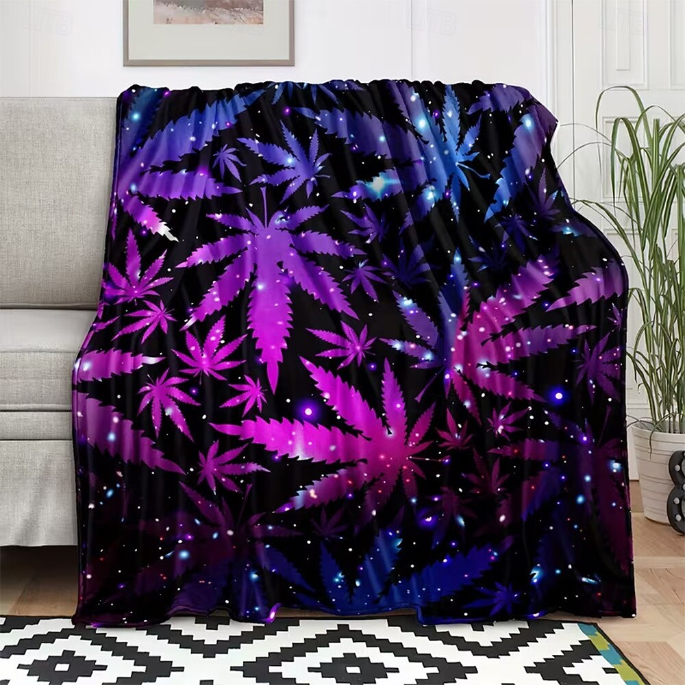 Blanket Fleece Throw Blanket for Couch Weed Leaf Classic Modern 3D Sofa Bed Decorative Warm Blanket Home Decor 2026 - $25.99 –P2