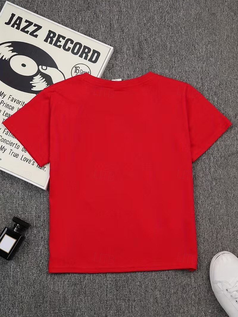 100% Bumbac Copii Băieți Negru Alb Roșu-aprins Grafic Fotbal Tricou Bluză Stil Nautic Manșon scurt În aer liber Zilnice Modă Șic Stradă Designer Imprimare Vară Primăvară 2026 - $14.99 –P2