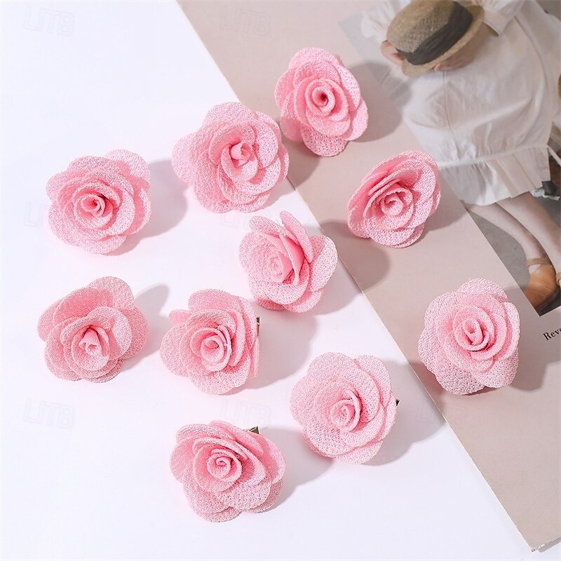 Set da 20 fermagli per capelli da donna a forma di rosa in tessuto rosso, ideali per San Valentino, feste, riunioni, matrimoni e per l'uso quotidiano. del 2026 a $17.49 –P6