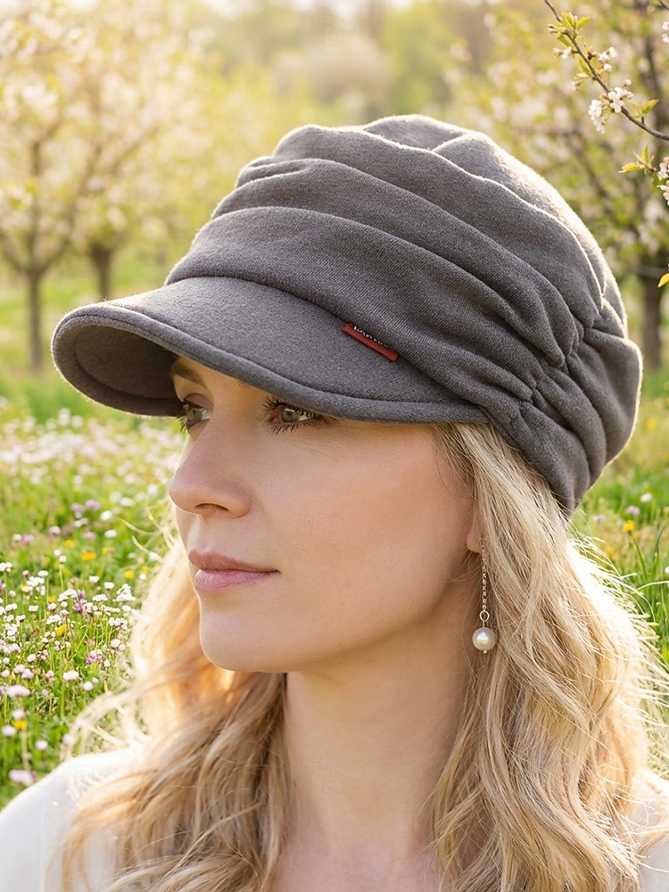 damska czapka plisowana z poliestru – wiele kolorów, swobodny styl, idealna do noszenia na co dzień i w podróży 2026 - $11.99 –P2