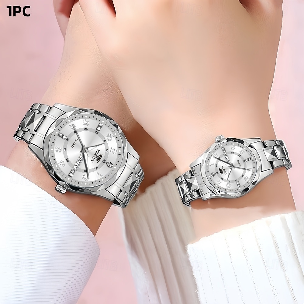 Ladies' Quartz Watches Are Fashionable Casual and Elegant Equipped with Rhinestone Decorations and Dual Calendar Luminous Dials Making Them The Best Mother's Day Gift Choice for Ladies 2026 - $22.99 –P7