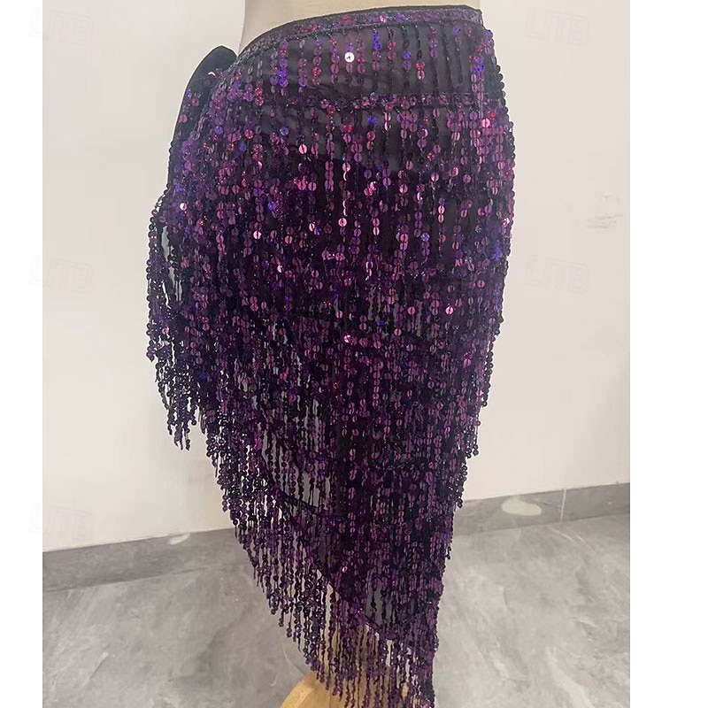 קרנבל 2026 ריו קרנבל בגדי ריקוד סמבה עם נצנצים נוצצים, חצאית מיני עם גדילים, תחפושת הופעה לפסטיבל ברזיל 2026 - $19.99 –P6