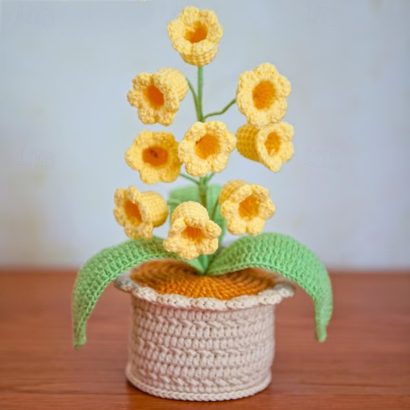 Crochet Lily Flower in Pot Lamp, Lily of the Valley Light, Handmade Flower Gift, DIY Gift Card, Home Decor, Birthday Mother Day Gift 2026 - $33.99 –P6