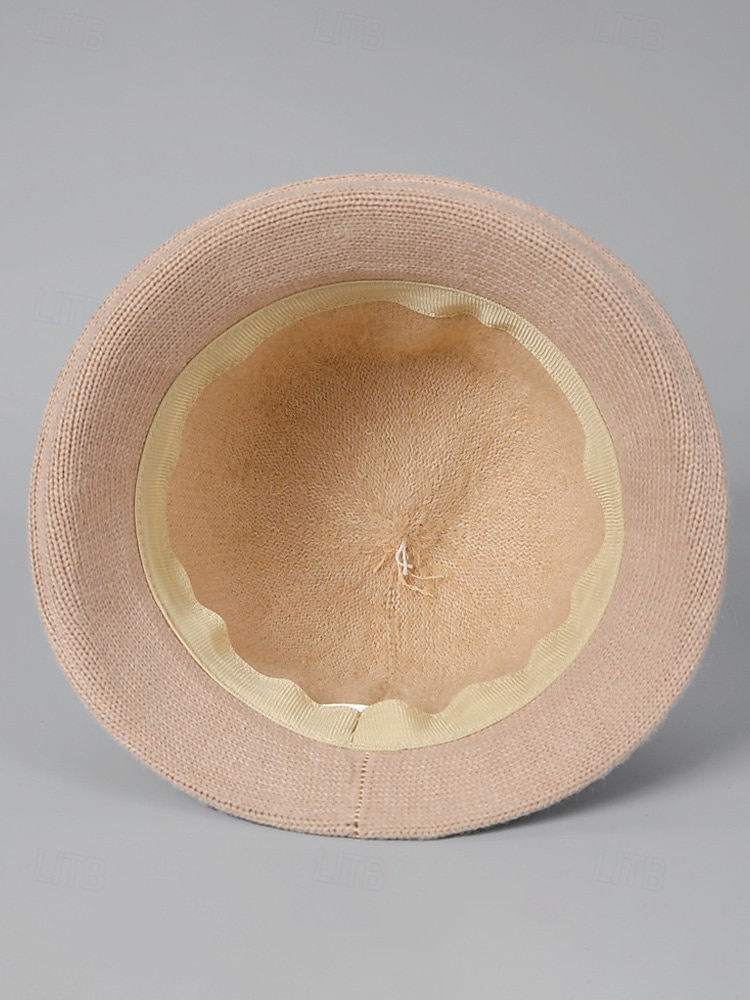 Женская шерстяная фетровая шапка с плюшевым помпоном в виде цветка, доступна в нескольких цветах, идеально подходит для зимы и повседневной носки. 2026 - $14.99 –P7