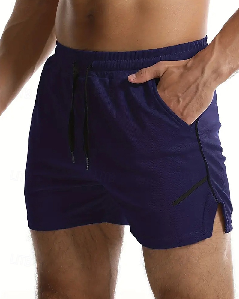 Herren Laufshorts Sportshorts Fitnessshorts Kordelzug Tasche Elastischer Bund Unterteile Lässig Outdoor Urlaub Sommer Schnelltrocknend Leicht Weich Fitnesstraining Aktives Training Übung Normale 2026 - $16.49 –P3