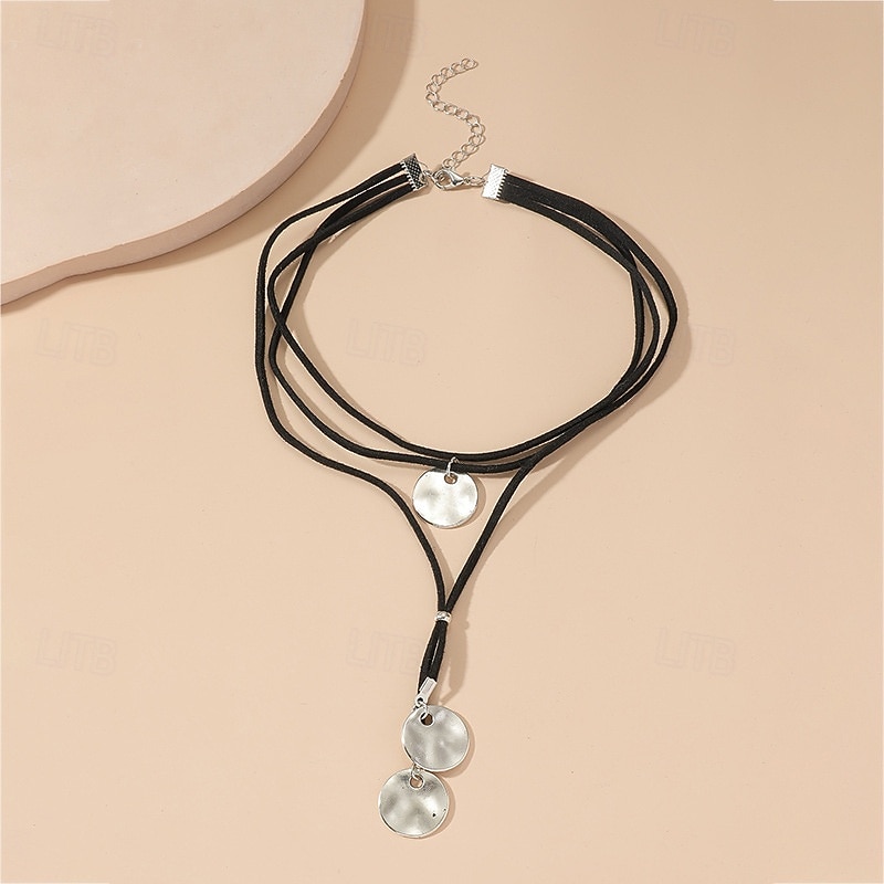 1 buc Colier Choker Lănțișor For Unisex Zilnic Stradă Cadou Aliaj Peteci Dublu Stratificat 2026 - $11.49 –P5