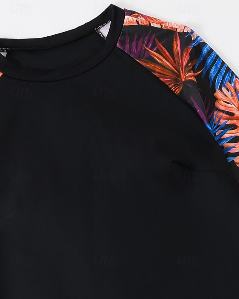 Γυναικεία Πρότυπο Προστατευτικά Σουίτες μπάνιου για μεγάλα μεγέθη Τανκίνι και μπικίνι για σέρφινγκ Τροπικό Προστασία UV Ελαστικό Μακρυμάνικο Μαγιό Μπολύζες Σέρφινγκ Καταδύσεις Κολύμβηση Καλοκαίρι 2026 - $30.99 –P5