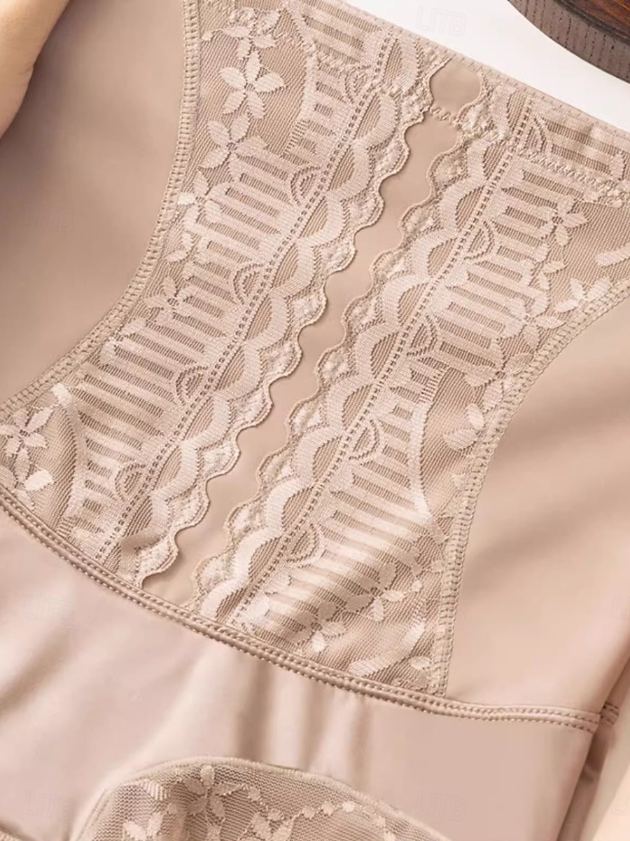 Damskie Gorset profilujący Moda Słodkie Czyste kolory Koronka Krótkie spodnie Urlop Ulica Randka Czarny Beżowy Lato Wiosna Opinający / a 2026 - $14.99 –P7