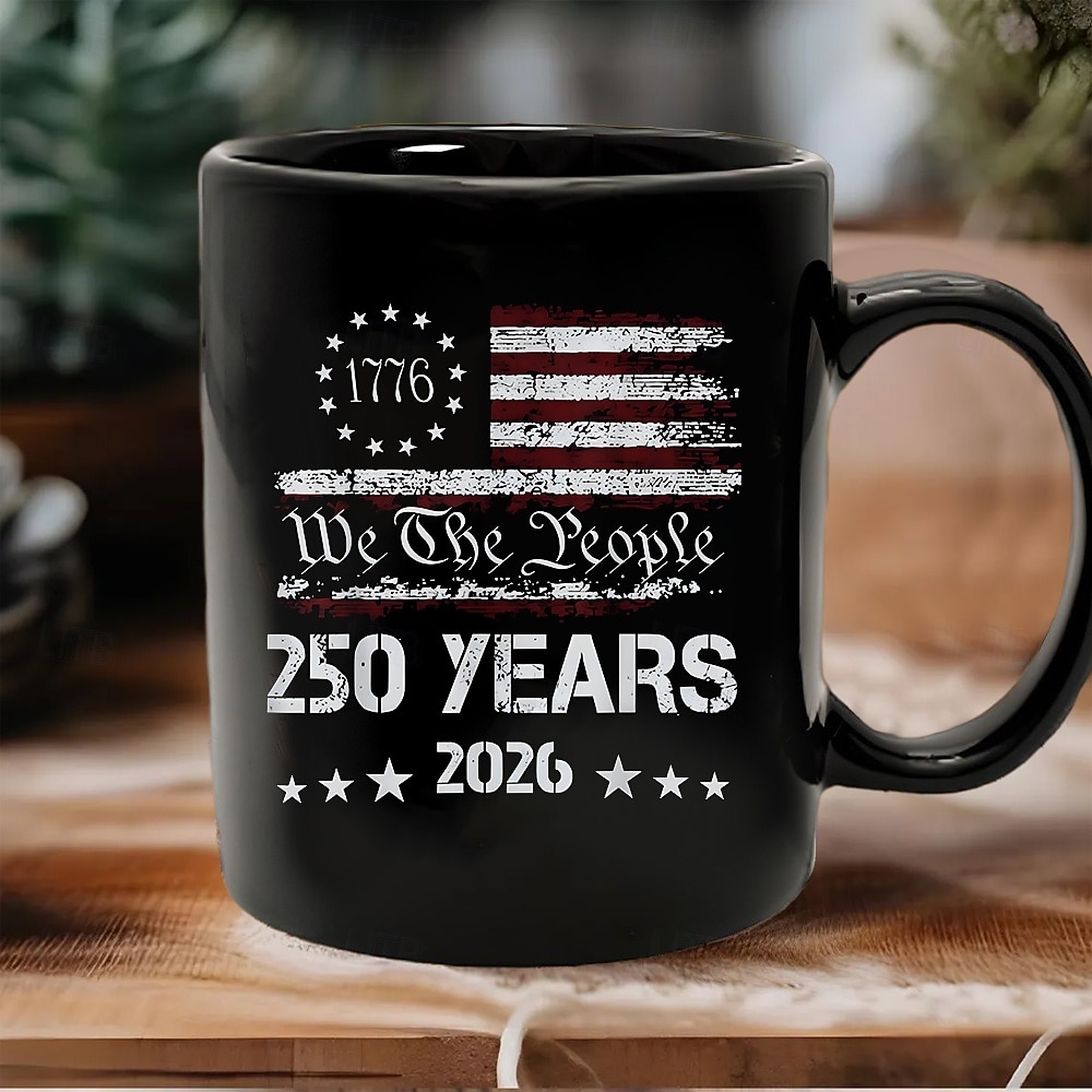 Tazza patriottica per il 250° anniversario degli Stati Uniti, tazza da caffè in ceramica per il cinquantenario, America 250 1776-2026, regalo per il giorno dell'indipendenza del 4 luglio per uomini e del 2026 a $16.99 –P5