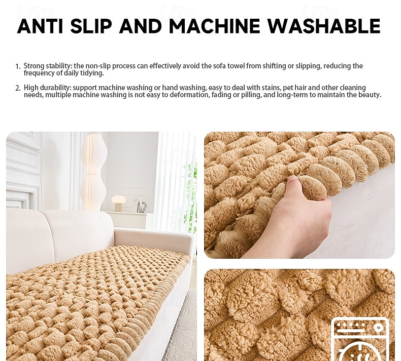 Pet Couch Cover for 3 Cushion Sofa, Non-Slip Fuzzy Couch Cover for Dogs Washable, Thick Soft Sofa Slipcovers Cushion Protector Pet Friendly 2026 - $46.99 –P4